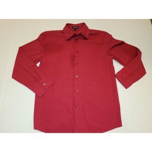 Girl's Dark Maroon,Collared Feminine  Button Up Shirt - SZ.14 juniors